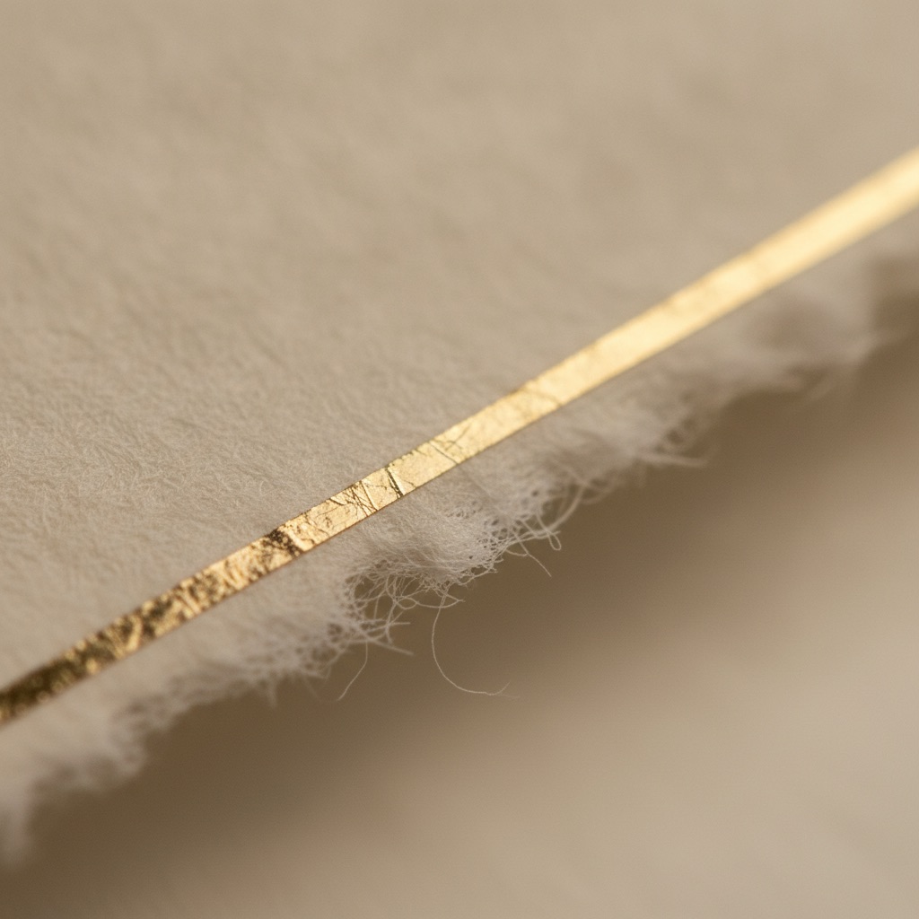 Macro de papel com foil dourado